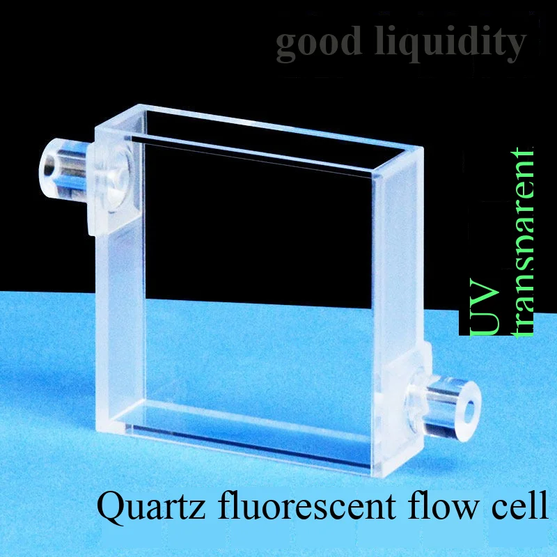 16ml quartz fluorescent flow cell flow 40-10mm dual path high transmittance UV four sided transmittance