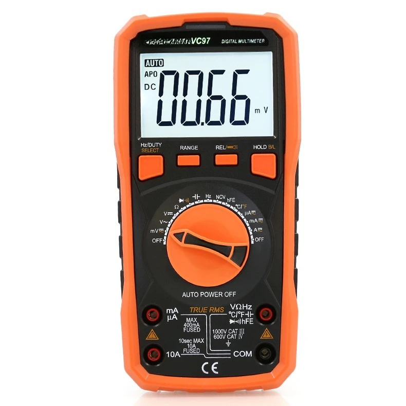 

VC97 digital multimeter automatic range battery capacitance meter high definition backlight measurable temperature frequency
