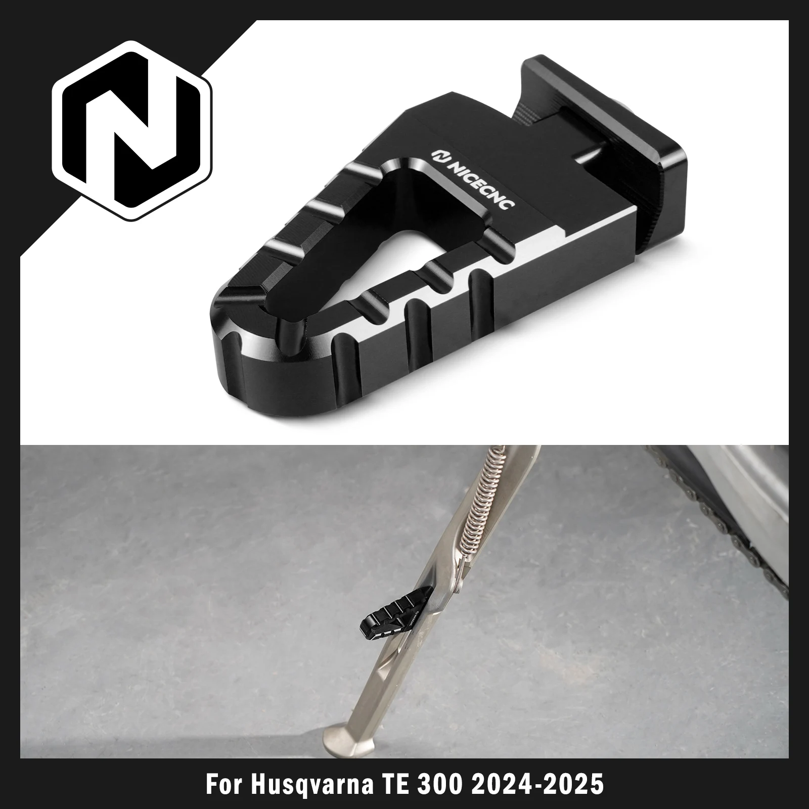 

NICECNC For Husqvarna TE 300 FE 250 FE 350 FE 450 501 TX300 2024-2025 Side Stand Kickstand Peg For KTM EXC 300 For GasGas EC 300
