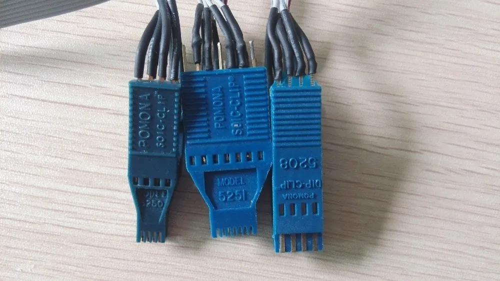 Juego completo Eeprom Clip Pomona Soic Clip 5208 dip 8 pines y 5250 soic 8 pines con 5251 soic 14 pines