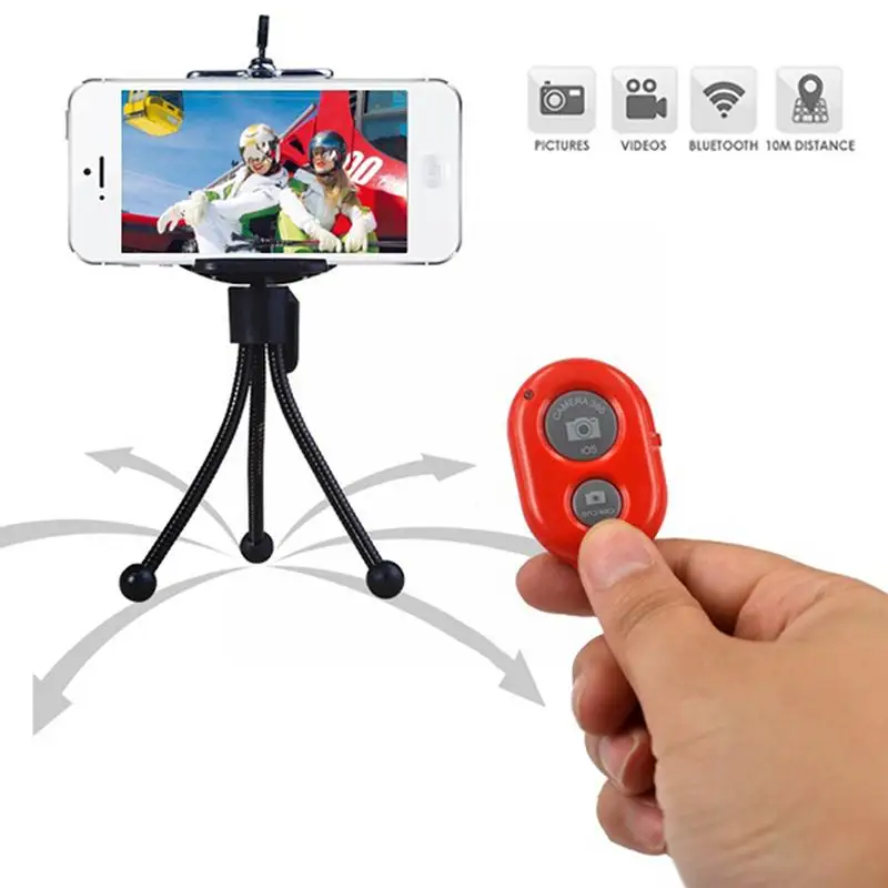 Bezprzewodowy pilot Bluetooth Selfie Stick Telefon komórkowy bez baterii Losowy kolor Selfie Shooter Migawka dla Tik Tok Q6I1