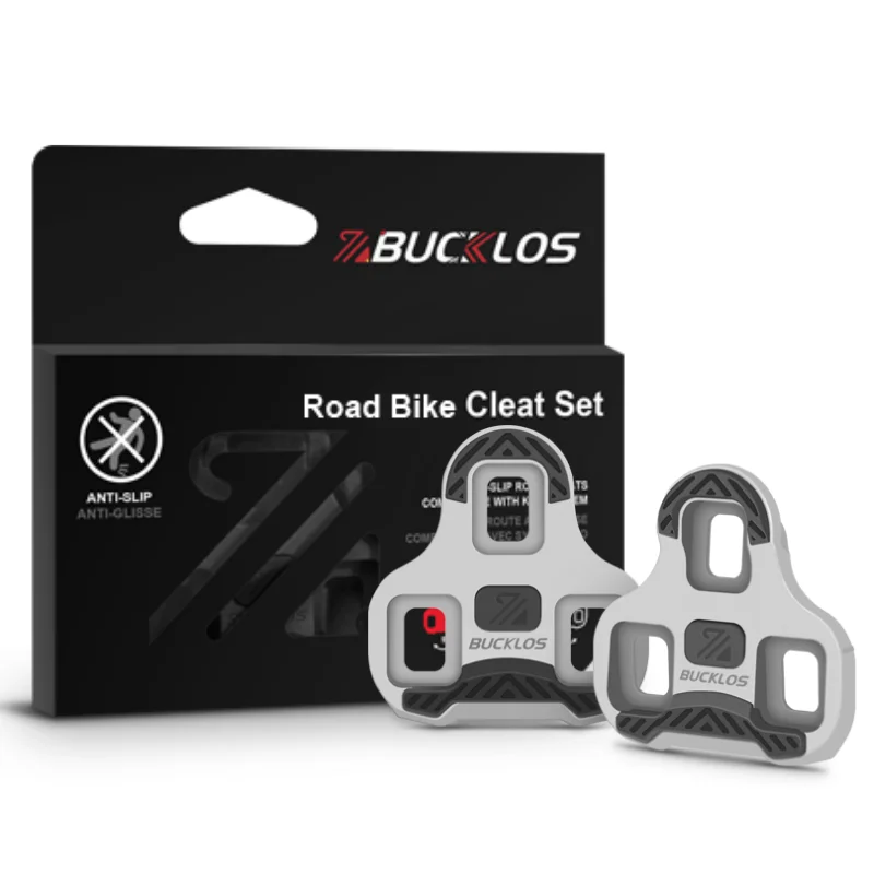 BUCKLOS Fahrrad-Selbstverriegelungs-Pedalschuhe für LOOK KEO Professionelle Rennrad-Pedale Schuhklemmen 0/4,5/9 Grad Float Cleats