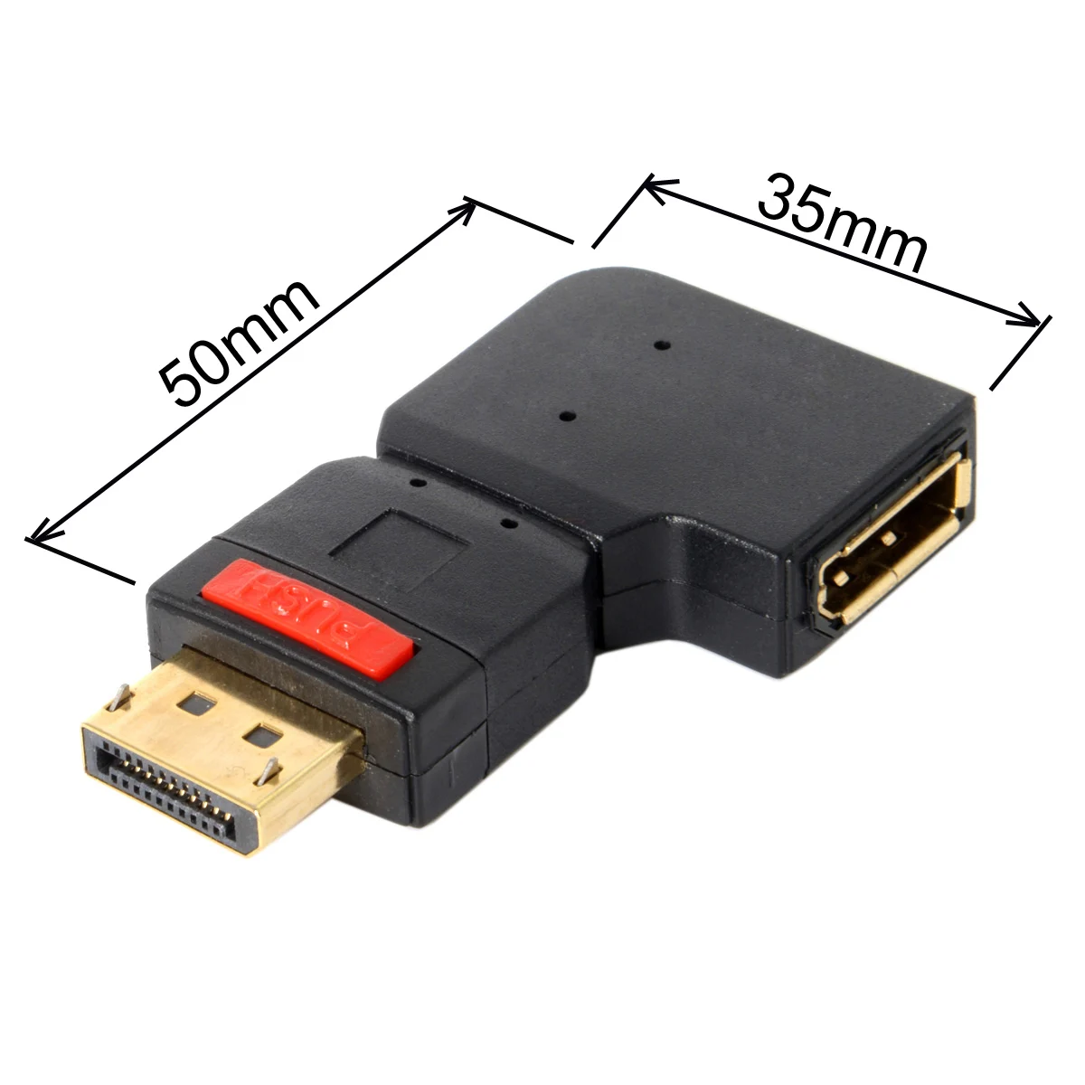 

DisplayPort DP Adapter Converter Male to Female Extension Adapter Standard DP Left Angled 90 Degre Converter