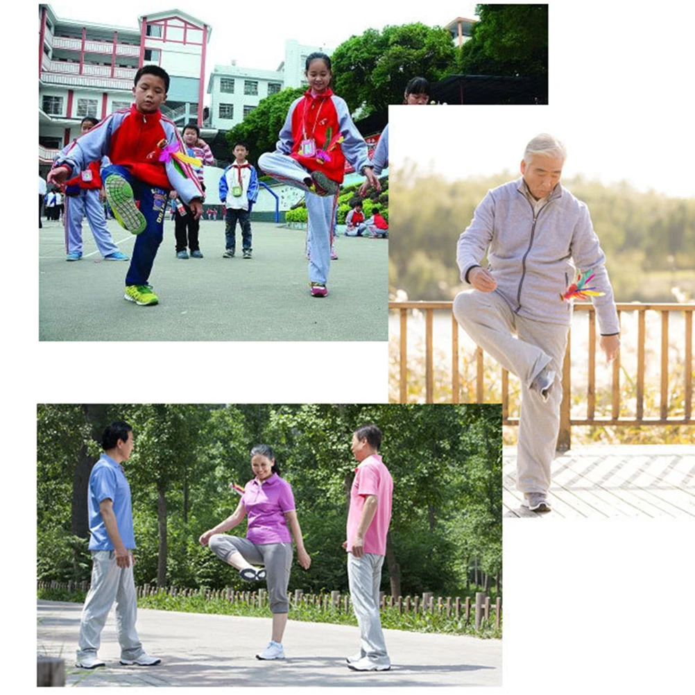 

6 Pcs Kick Shuttlecock Student Flower Jianzi Toy Game Indoor Outdoor Exercise Match Multiplayer