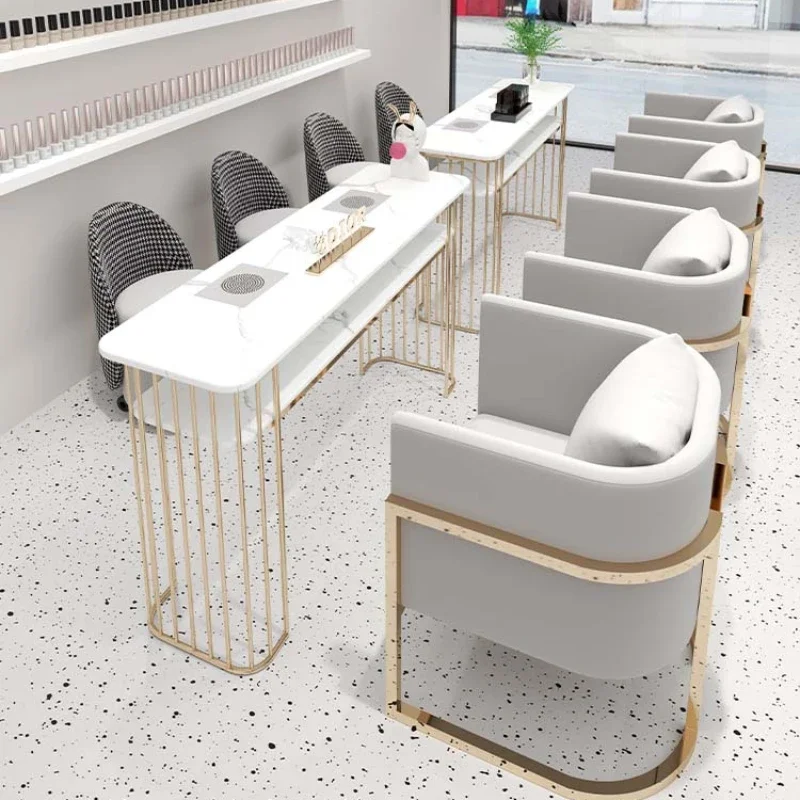 

Nail Table Professional Manicure Chair Salon Furniture Pedicure Beauty Mesa Dust Collector Tables Arm Rest Corner Nageltisch