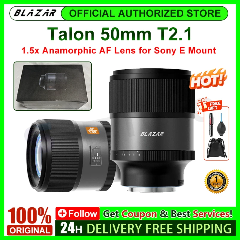 BLAZAR LENS Talon 50mm T2.1 1.5x Anamorphic AF Lens for Sony E
