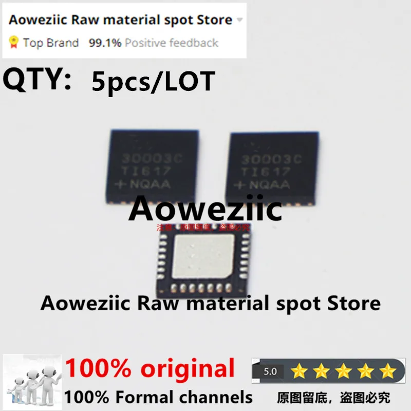 

Aoweziic 2016+ 100% New Imported Original MAX30003CTI+T MAX30003CTI 30003C TQFN Biosensor Chip