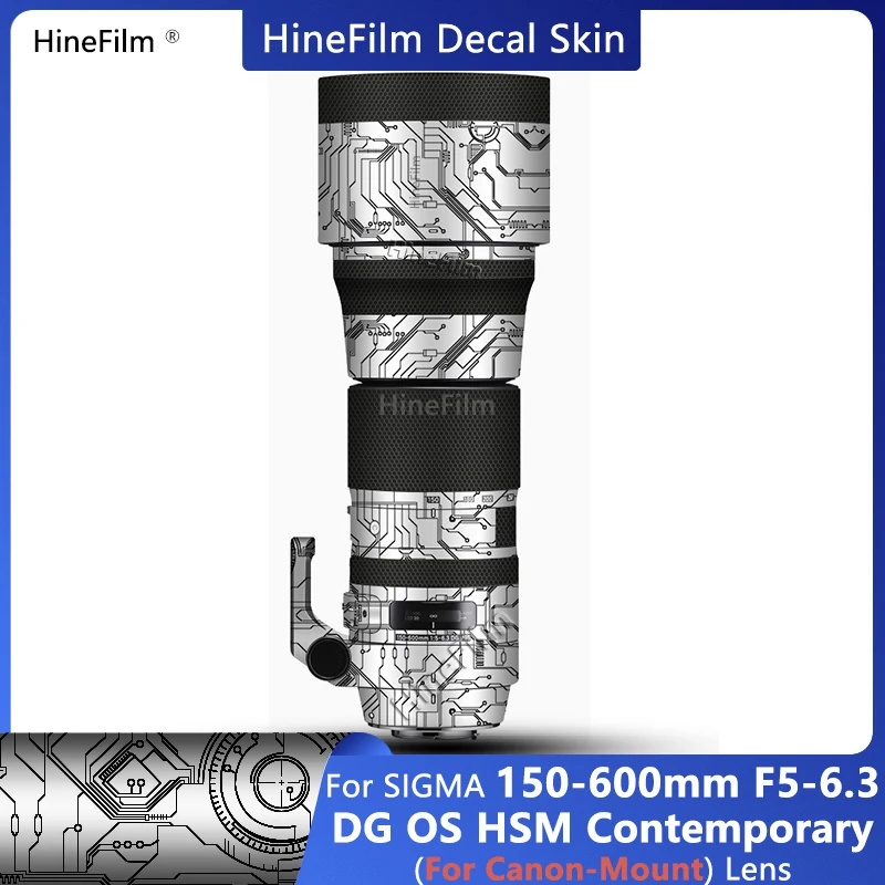 Hinefilm Skin for Sigma 150-600 for Canon lens Skin 150 600 Lens Decal 150600 Lens Sticker FOR Sigma 150-600mm f/5-6.3 Lens Wrap