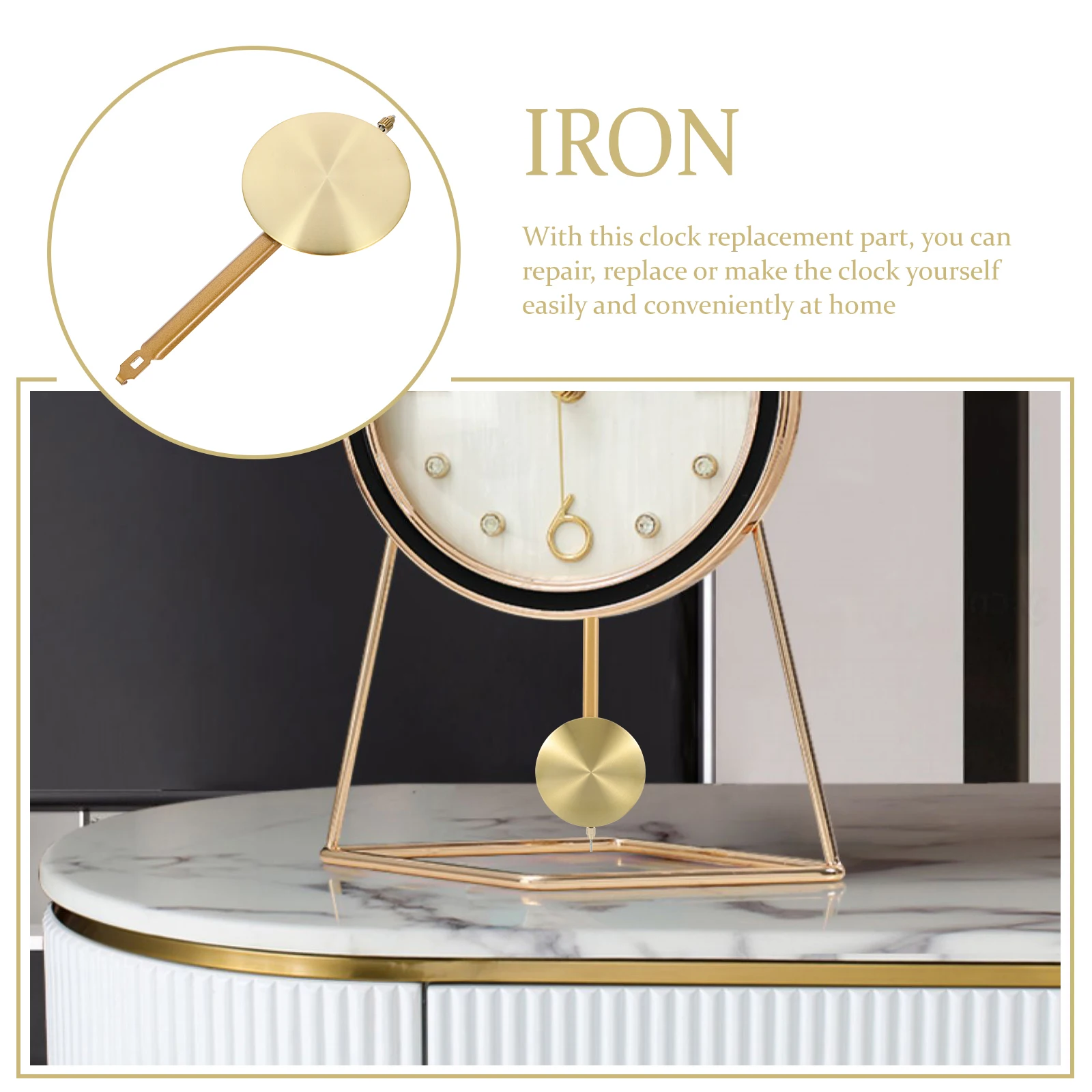 

Wall Clock Pendulum Metal Replacement Swing for Clock Movement Part DIY Decorative Repair Pendulum Accessories Home Office