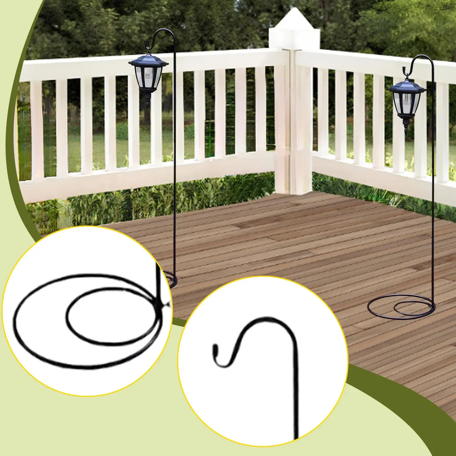 

2Pcs Shepherds Hook Stand Display Hanger for Yards Plant Baskets Wind Chimes