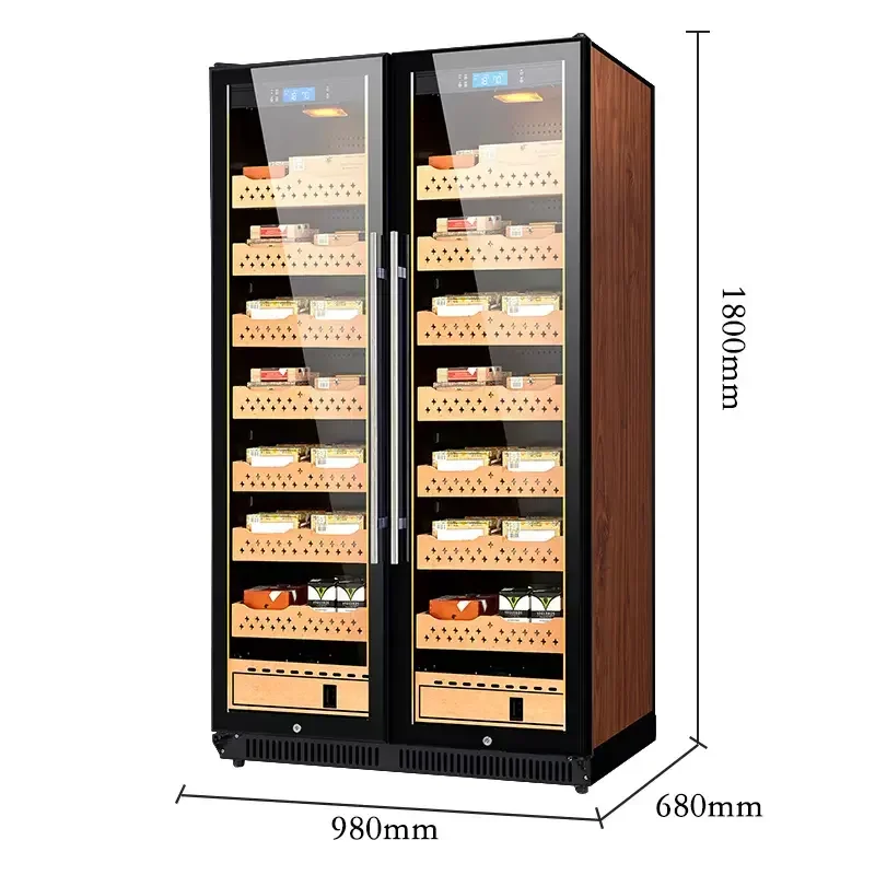Double Door Cigar Cabinet Home Double Control Cigar Humidifier Constant Temperature And Humidity Control Humidity
