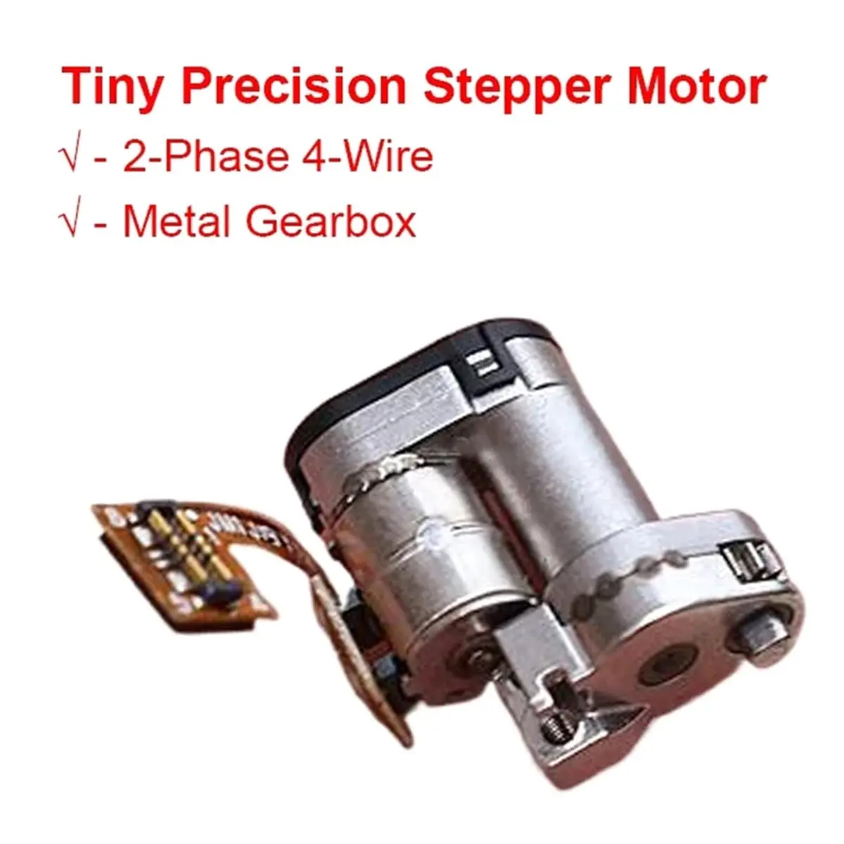 NEW DT85-2Pcs Micro Stepper Motor Planetary Metal Gear Stepping Motor 2-Phase 4-Wire 1.6mm Flat Shaft