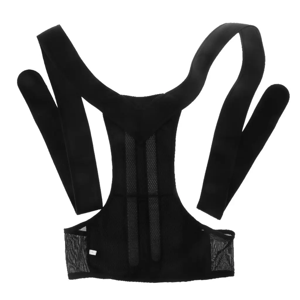 Posture Improver Adjustable Neoprene Back Support Brace Upper Back Aligner Lightweight for All Day Comfortable Use