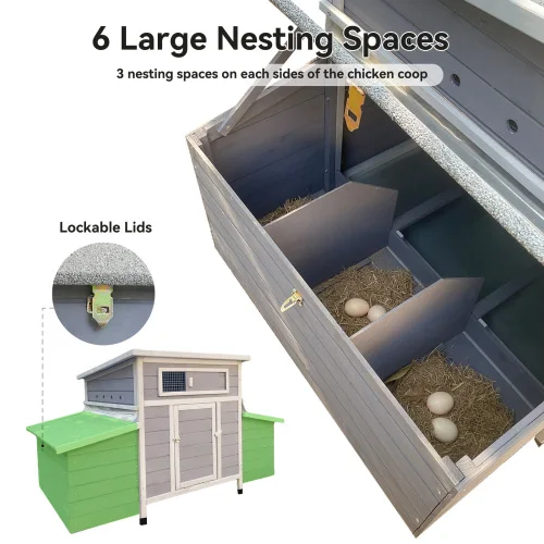 Large Wooden Chicken Coop 6