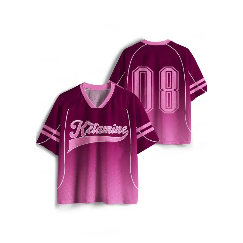 2026 New Jersey Sports Short Sleeved Shirt, V-neck Short Sleeved T-shirt, Sports Fashion 3D Printed Quick Drying Jersey image 3