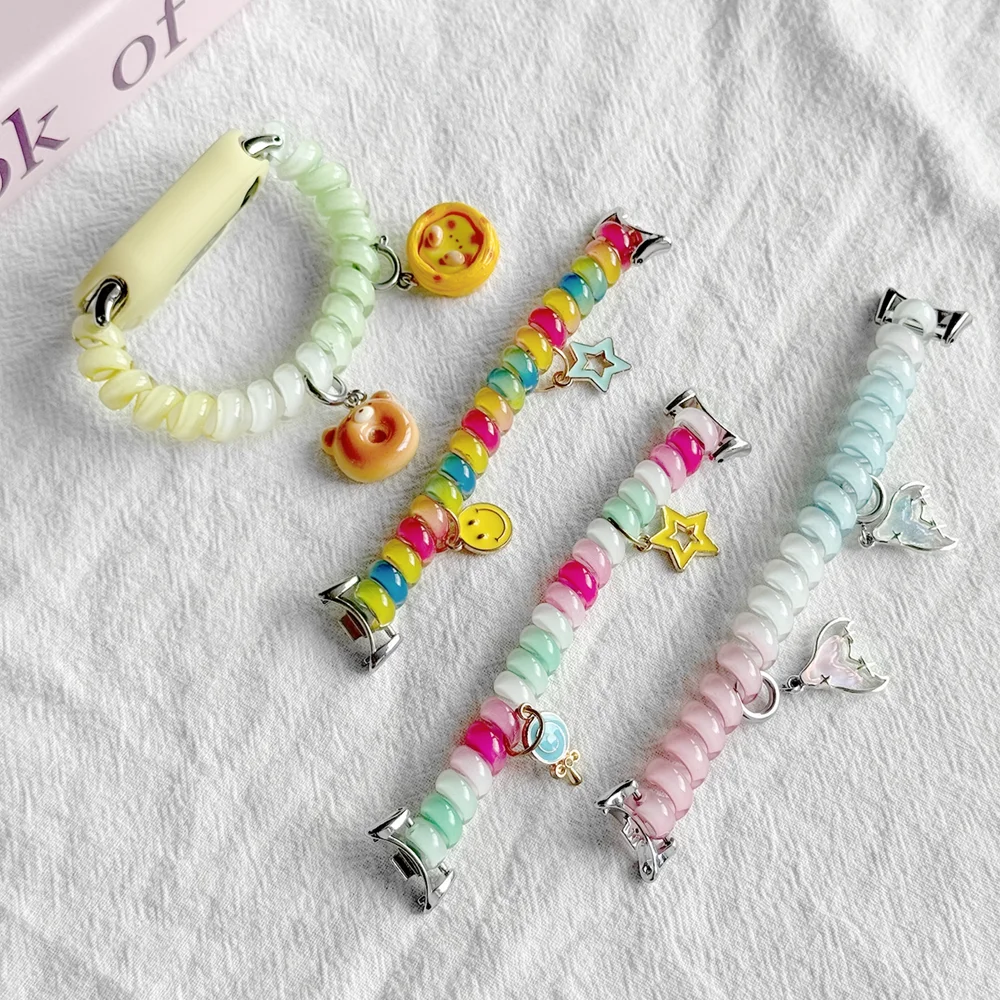 

Шикарный ремешок для волос для Xiaomi Smart Band 10 9 8, NFC, эластичный растягивающийся браслет для Xiaomi Mi Band 10 9 8, женские ремешки для часов