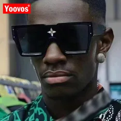 Yoovos 2022 Square Sunglasses Men Brand Designer Eyewear Men/Women Vintage Mirror Glasses Men Vintage Gafas De Sol Para Hombre