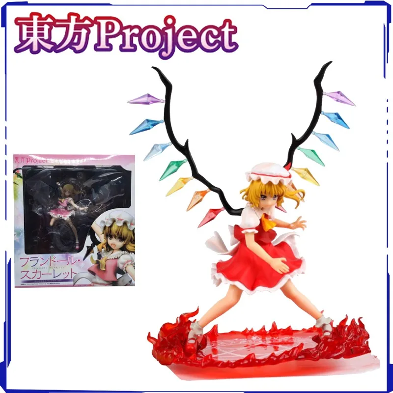 24CM Touhou Project Flandre Scarlet Figure Action Model Decoration Cartoon Doll Ornament Collection Toys Gifts Present Kawaii