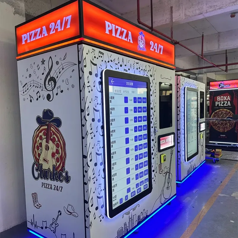 Customized Smart Pizza Vending Machine with Touchscreen Multiple Payment Options Remote