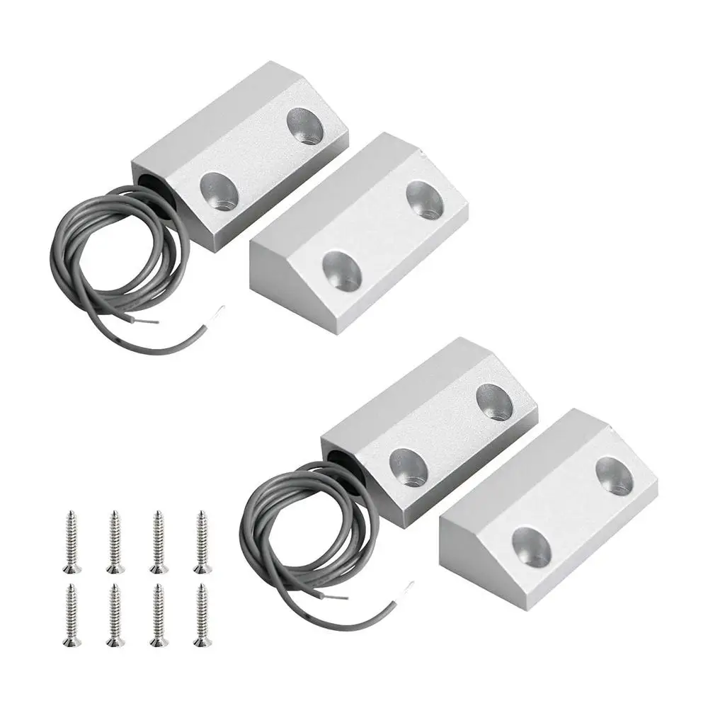 

4 пары в комплекте: Магнитный датчик приближения для металлических дверей и окон, система домашней безопасности, сигнализация.