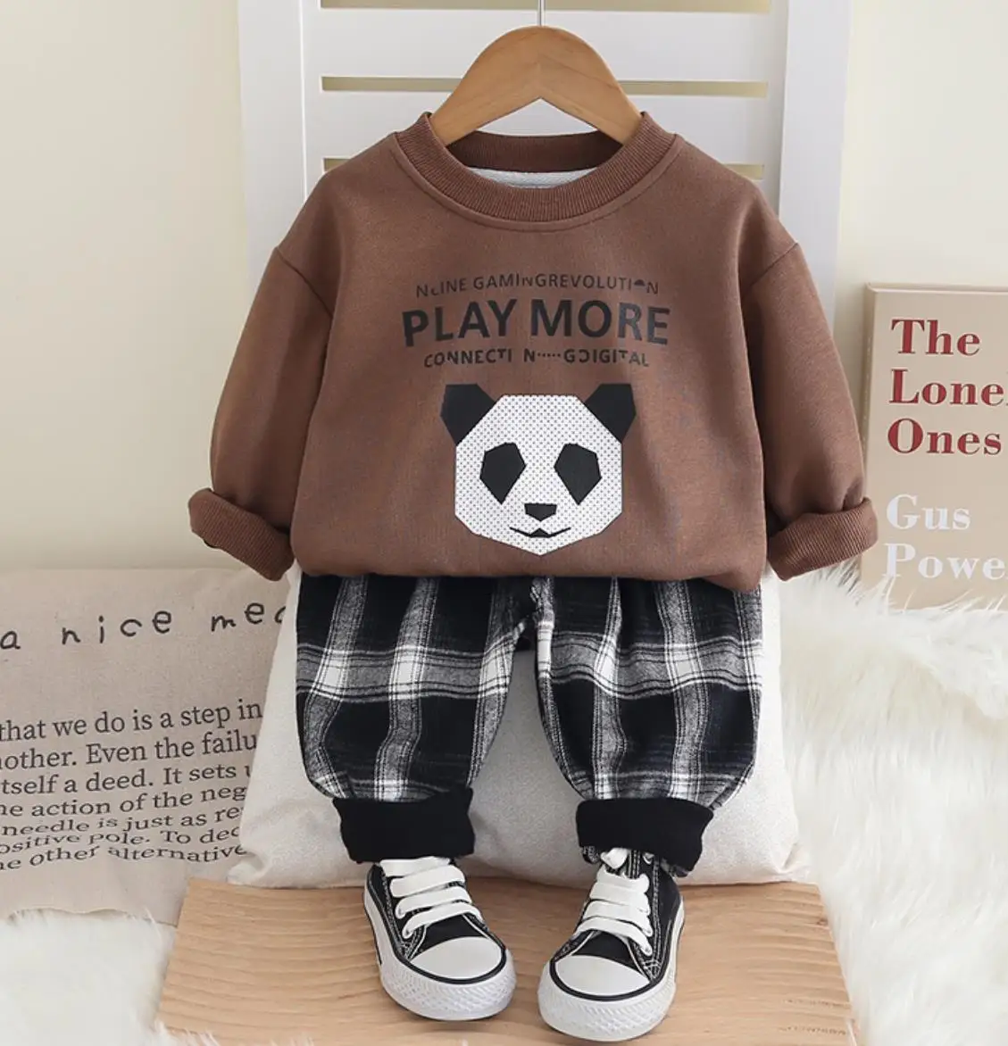 Ensemble sweat à capuche et pantalon de dessin animé pour garçons, vêtements pour enfants, survêtements pour tout-petits, col rond, tenues pour enfants, printemps, automne, 2024