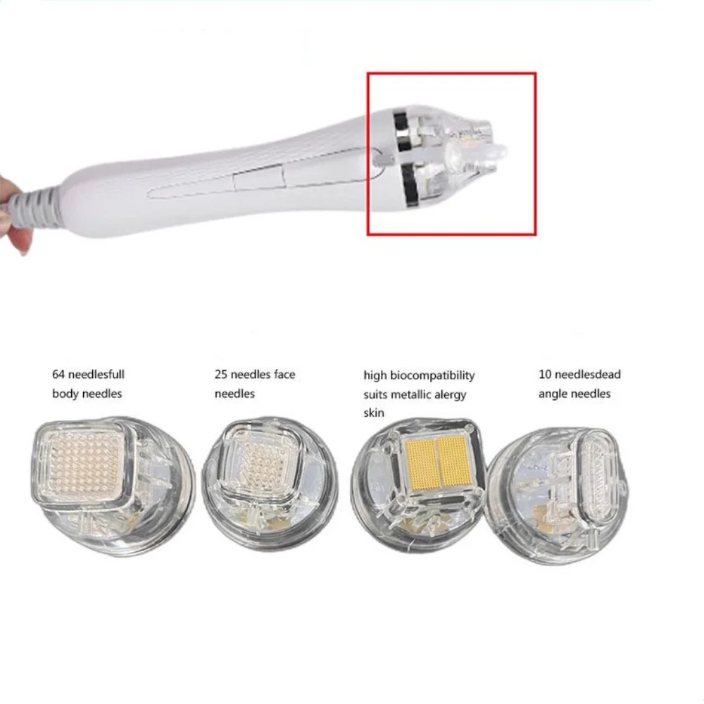 Disposable Insulated RF Microneedling Gold Plated Cartridges For Advanced 2-in-1 Fractional Microneedle Machine 1PCS 10/25/64