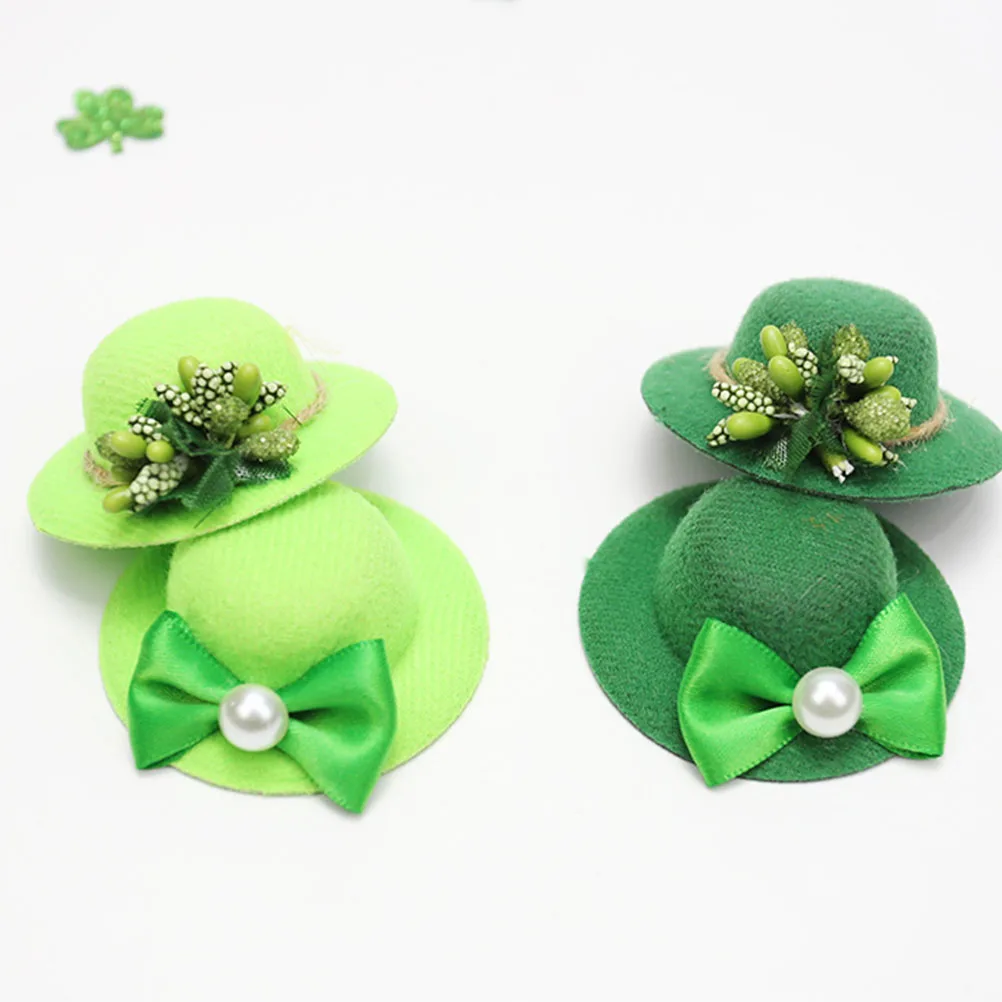 

4Pcs St Patricks Day Bottle Accessories Mini Wine Bottle Hats Green Caps Party Decorations Holiday Supplies Mini Green Hats