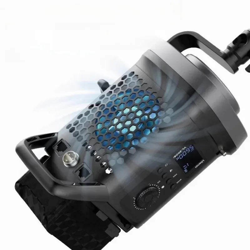 Dual color temperature COB studio light 200W high power V-port light, portrait professional filling light lighting