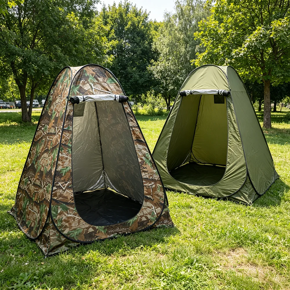 Outdoor-Campingzelt, tragbares Wanderzelt, Anti-UV-Tarnzelt, 1,5 x 1,5 x 1,9 m, tragbares Dusch- und Toilettenzelt für den Strand und zum Angeln im Freien