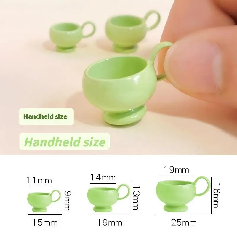 1Pcs Miniature Coffee Cup Ornament Toy Model Dollhouse Mini Mug Cup Teacup Furniture Model DIY Accessories