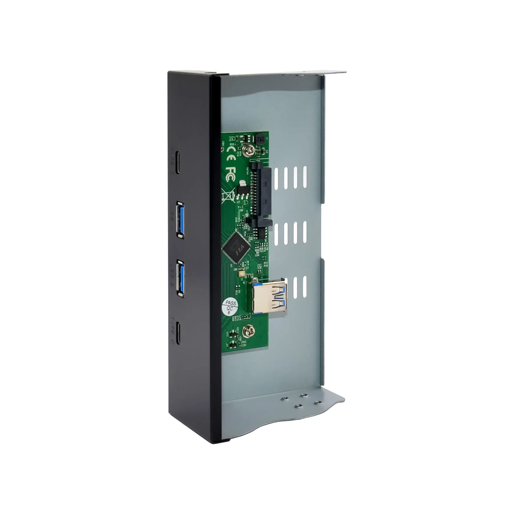 Sunweit st663 acessórios de computador painel frontal 4 portas 5.25 "frente usb3.1 2a2c 820 usb hub divisor suporte combo interno adaptar