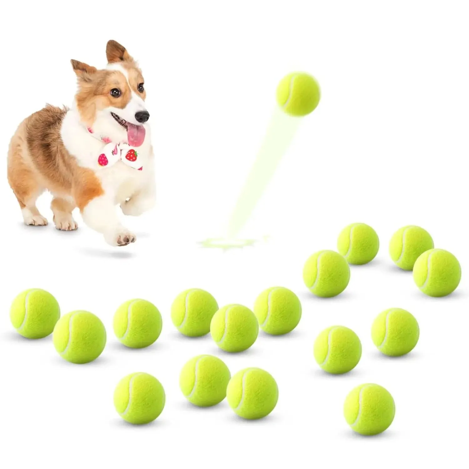 Palline da tennis per cani, dimensioni 2 pollici, compatibili con la maggior parte delle lanciatori automatici delle palline Idea per cani di