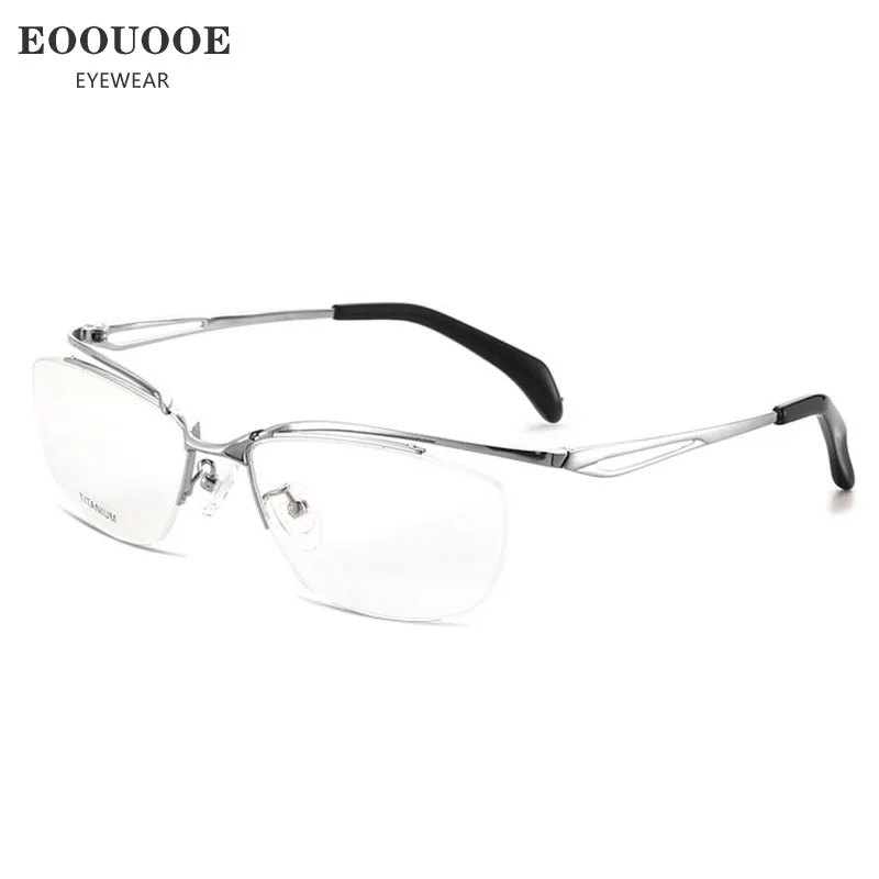 

Sports Glasses Frame Men Pure Titanium Eyewear Myopia Progressive Recipe Lenses New Design Eyeglasses Half Frameless Oculos