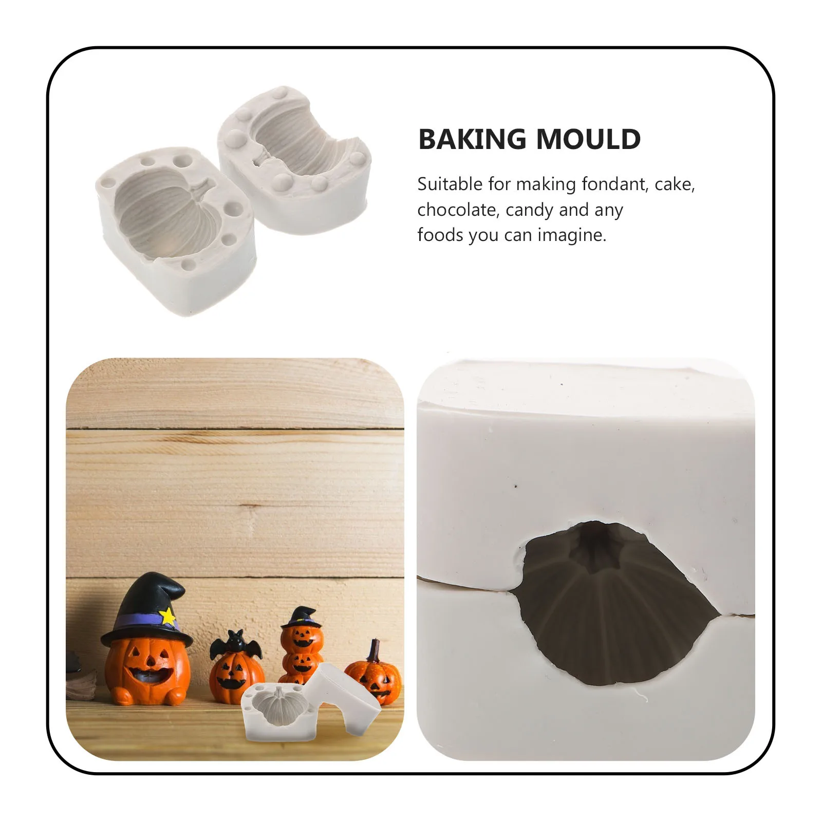 

1Pcs Halloween Pumpkin Silicone Baking Mold Cake Fondant Chocolate DIY Creative Dessert Home Baking Creative Mold