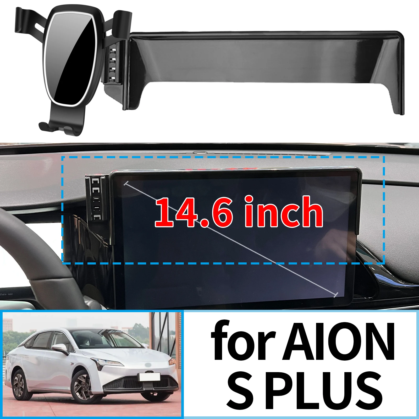 

fit for AION S PLUS 14.6 inches ​​Navigation Bracke Screen Base Phone Holder Mount Car ​​accessoires