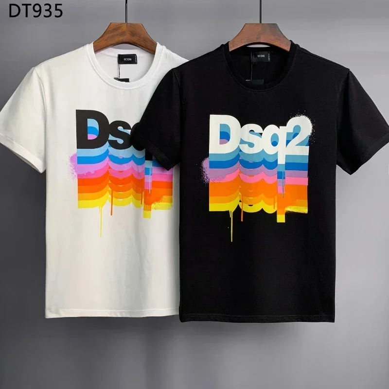 2024 Summer Hot Italy Brand Dsq2 Letter Men Casual ICON T-Shirt  Male T Shirt M L XL XXL XXXL