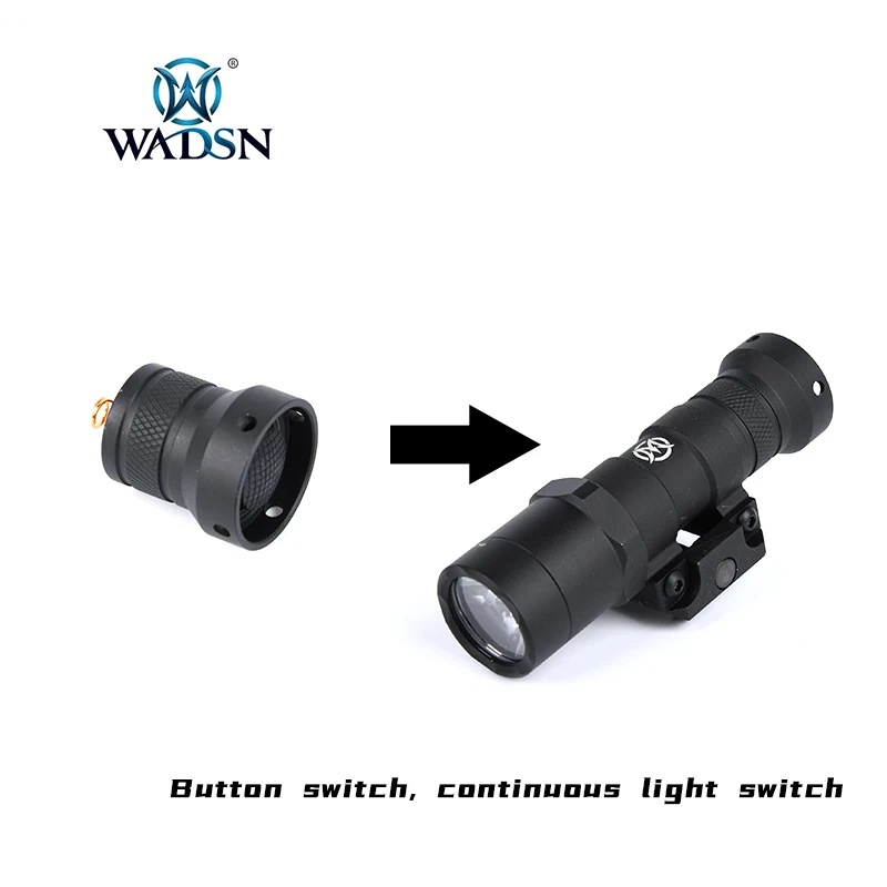 WADSN Tactical Surefir Flashlight Remote Pressure Switch For M300 M600 Sereis Scout Light  Long Switch Button  Accesseries