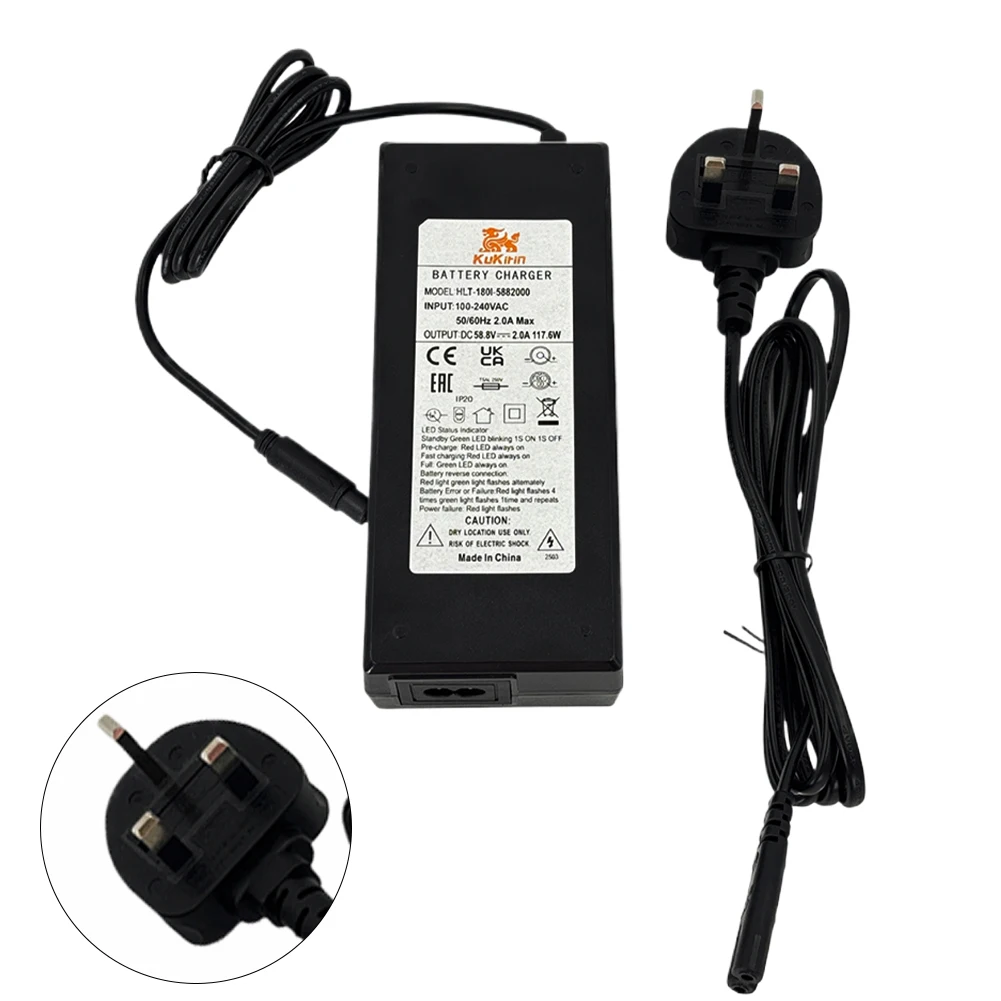 

58.8V 2.0A Charger Battery Charger Power Supply Adapter for Kukirin G3 Pro Scooter