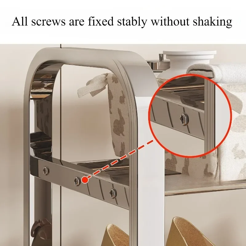 Thickened stainless steel shoe rack, family corridor, student dormitory, rental room