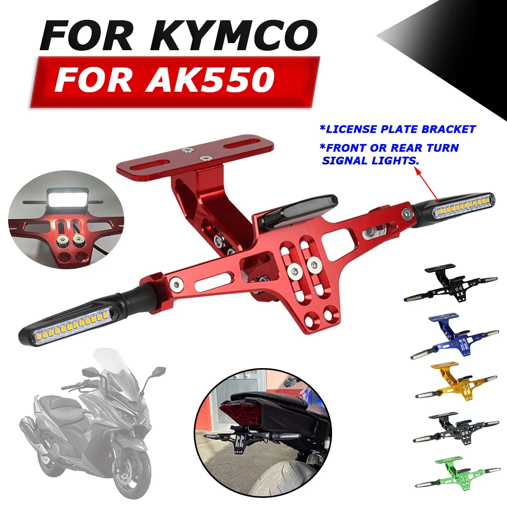 For KYMCO AK550 AK 550 Motorcycle Accessories Rear License Plate Holder Bracket Tail Tidy Fender Eliminator Led Light Lamp Parts