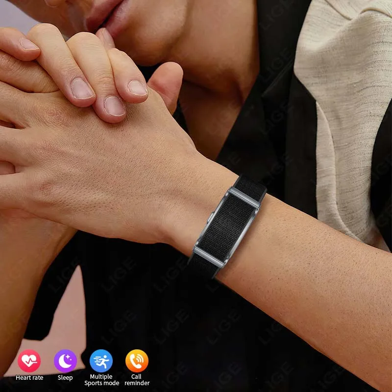 

LIGE Tracker Sport Band No Screen Fitness Smart Watch Men Women Smart Bracelet Heart Rate Blood Oxygen Monitor Health Smartwatch