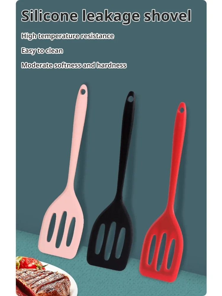 Small Silicone Dpatula Heat-resistant and Non Stick Pan Frying Spatula Flat Bottom Pan Spatula Kitchen Tool