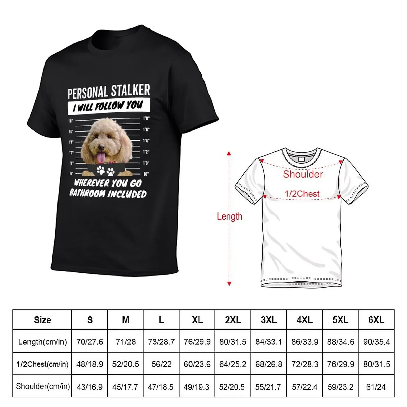 Personal Stalker Dog – Apricot Cockapoo T-Shirt plain essential t shirt oversized graphic tee funny t shirts for men