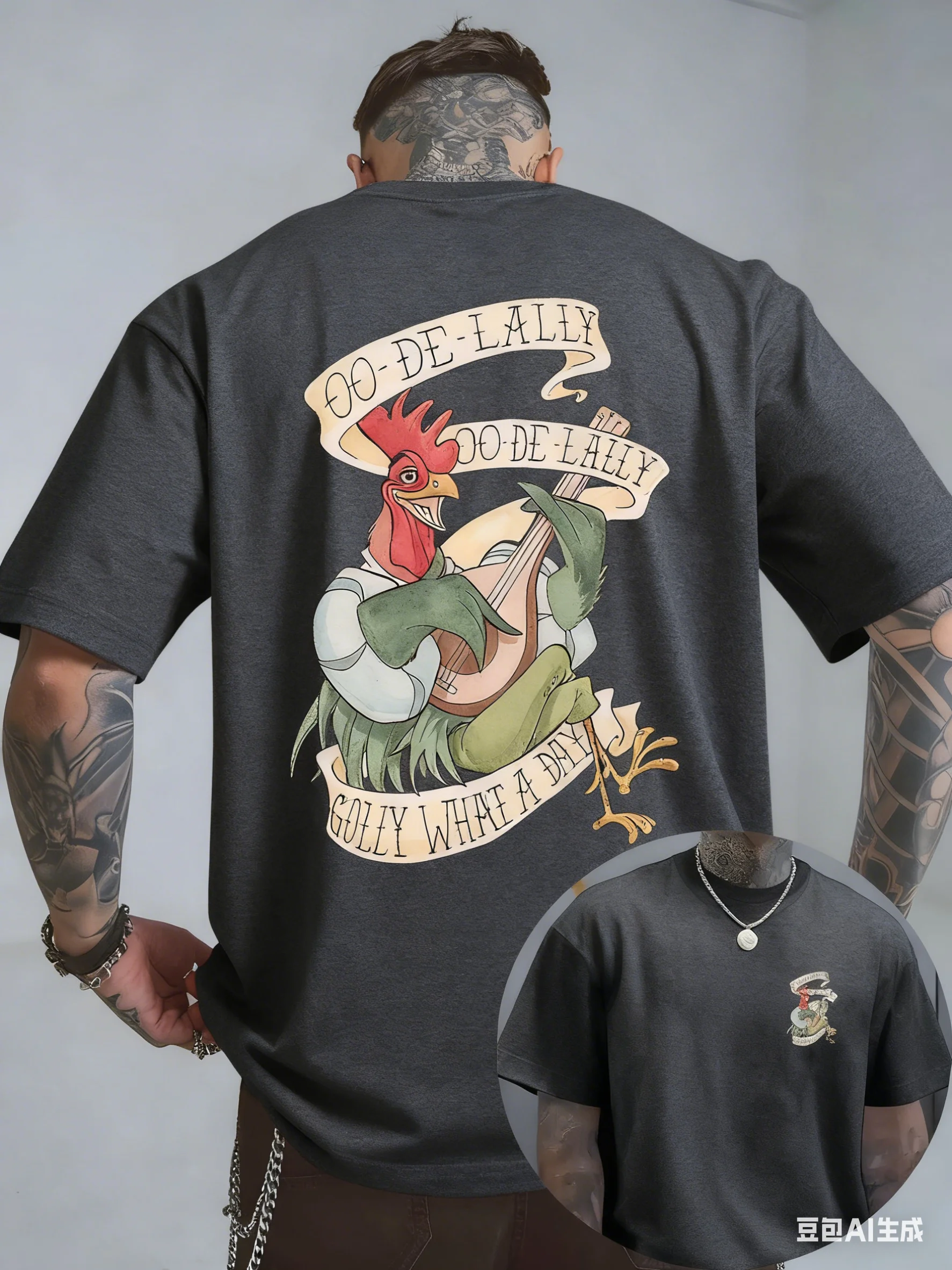 ديزني الكرتون الإبداعية تي شيرت مطبوع 2026 صيف جديد الشارع الأمريكي الهيب هوب عادية كم قصير Y2K للرجال والنساء #5