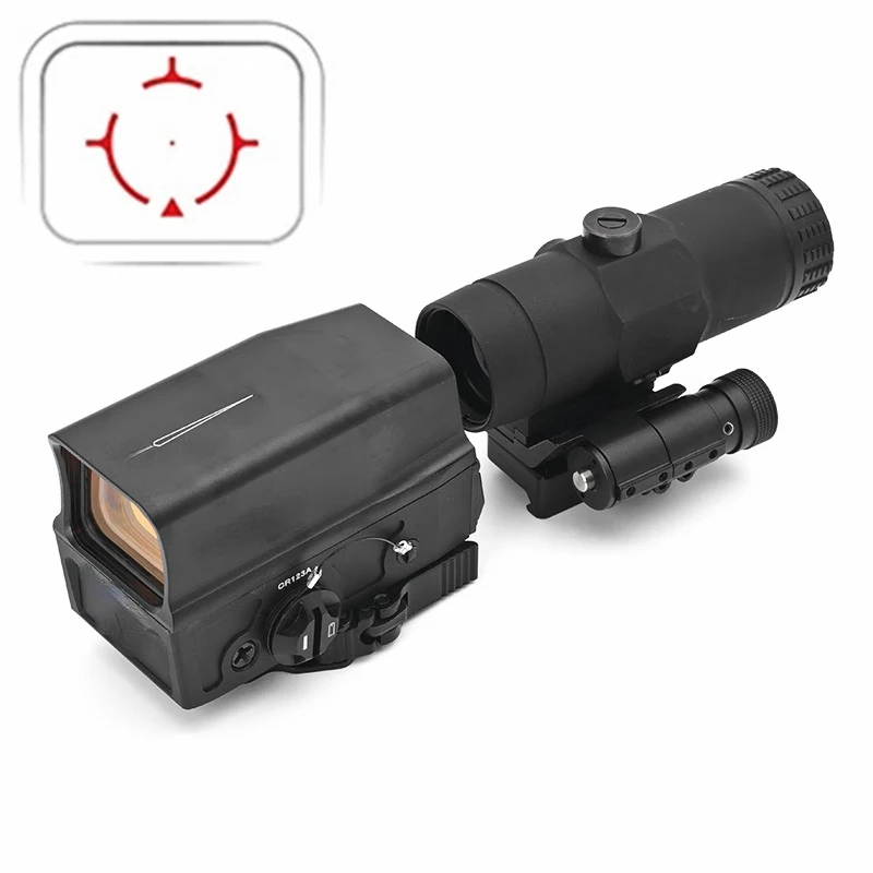 

Holographic Gen I Weapon Red Dot Sight With VMX-3T 3X Magnifier Combine for Milsim Airsoft Hunting Dynamic Close Quarters Combat