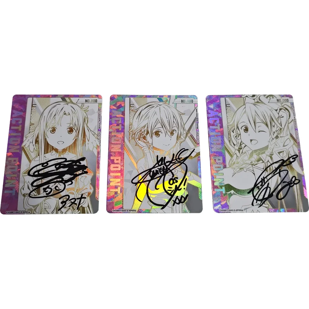 

UA UNION ARENA Collection Card Sword Art Online Yuuki Asuna Asada Shino Kirigaya Suguha Signature Card Textured Refractive Flash