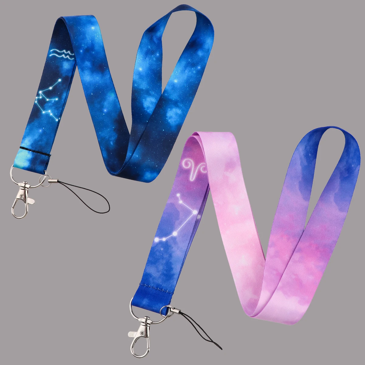 

Signs Of The Zodiac Lanyards for Keys Neck Strap Gym Lariat Cell Phone Straps Hanging Rope Keychain Jewelry Accessories Gifts