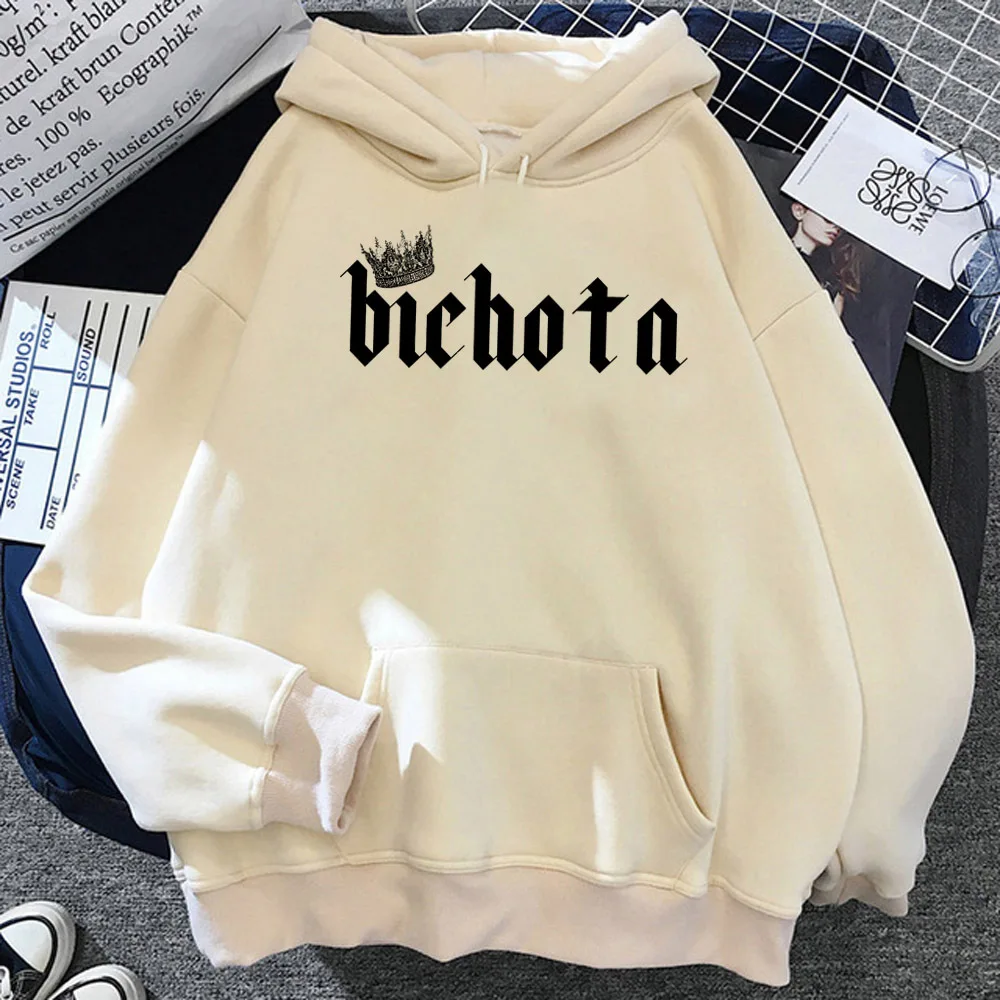 Bichota hoodie athleisure casual wear graphic comic pattern elegant teen pullover harajuku soft fabric winter Y2K