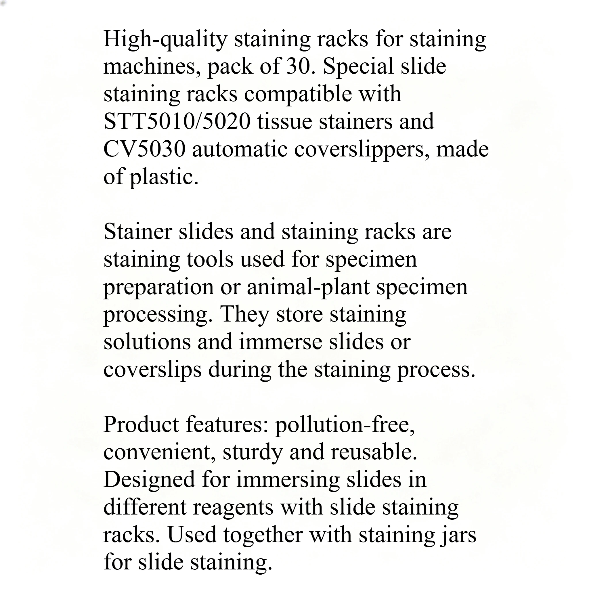Histology Staining Rack Basket Slide Holder for Automatic Slide Stainer Tissue Processor Replacement Accessories Lab Use