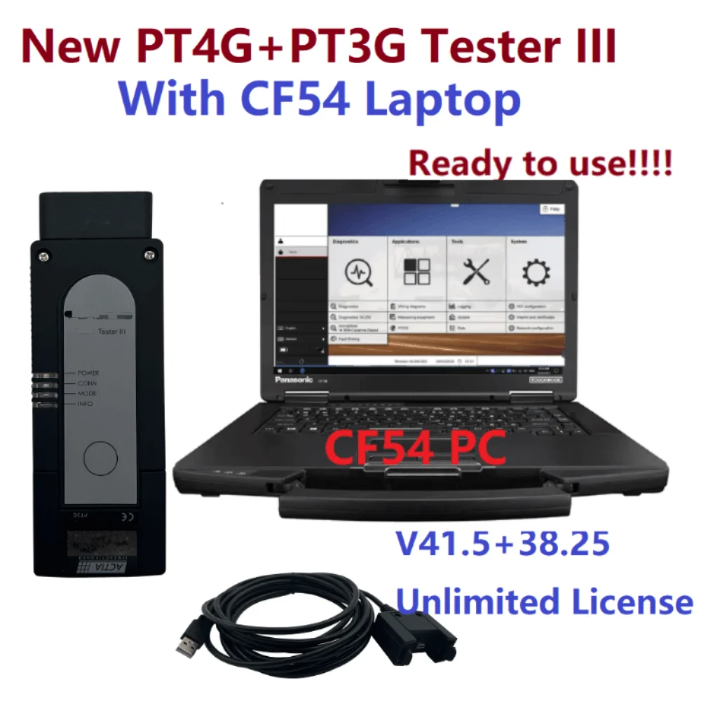

Newest PIW PT4G VCI Tester III Car Diagnostic Tool Free PT3G Software 2in1 Software V43.3 38.25 Unlimited License